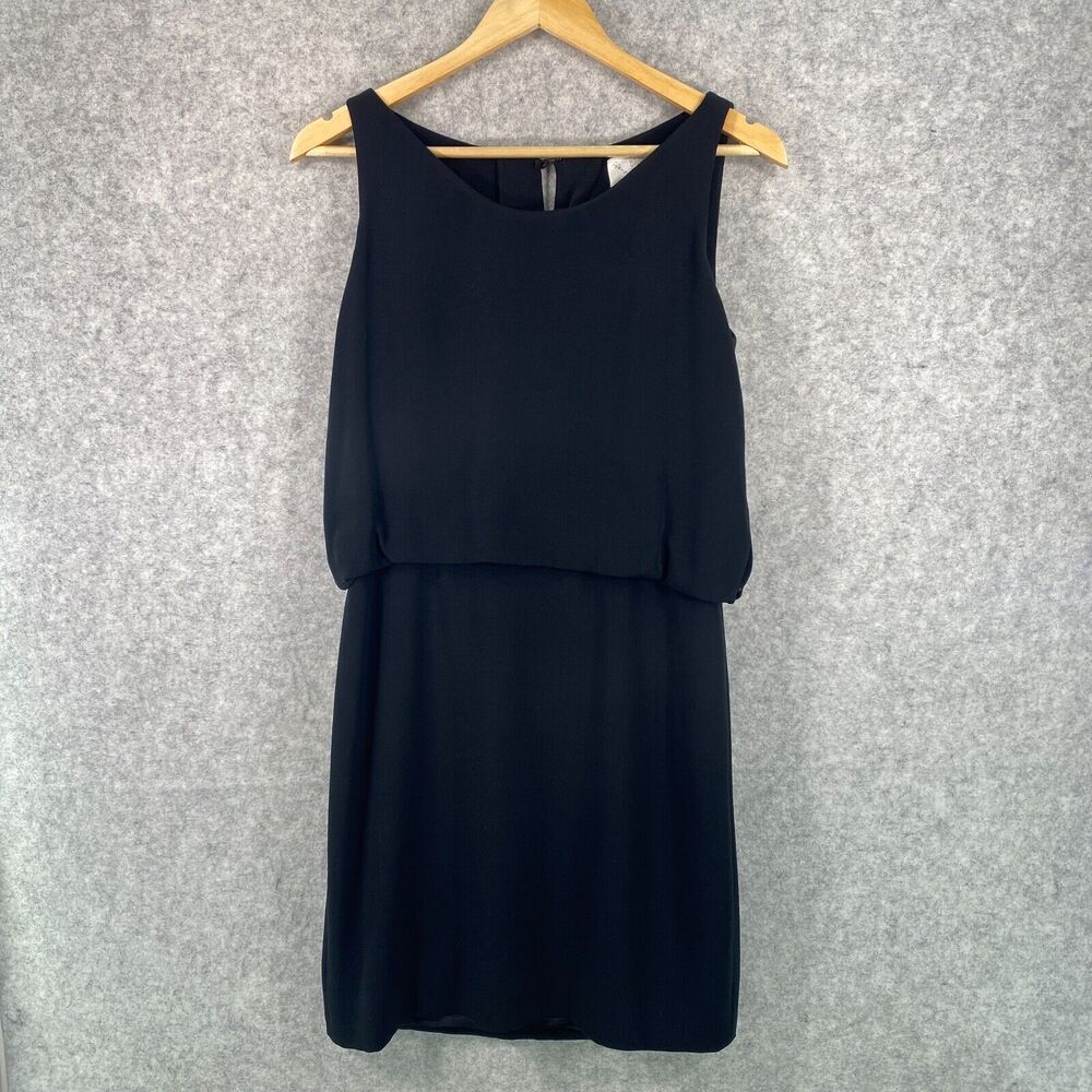 Badgley Mischka Silk Black Sleeveless Mini Dress Blousen‎ Top Womens Size 6
